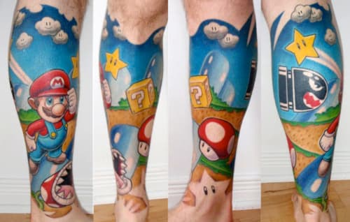 tatuaje de mario