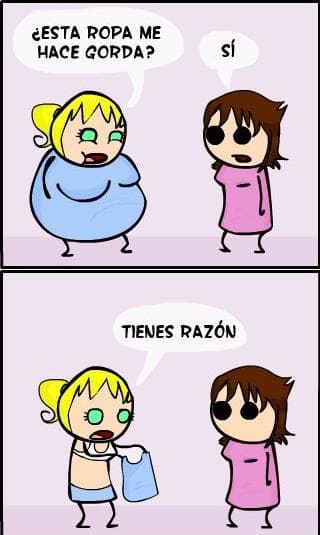 la ropa engorda