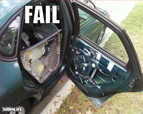 epic fail car door fail